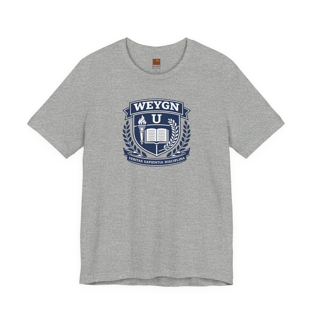 University Crest T-Shirt — Weygn College Emblem Tee