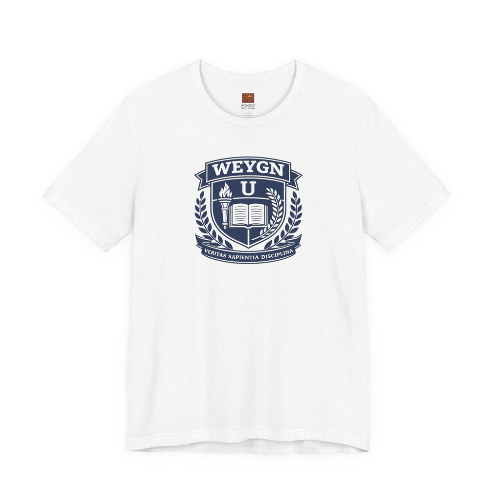 University Crest T-Shirt — Weygn College Emblem Tee