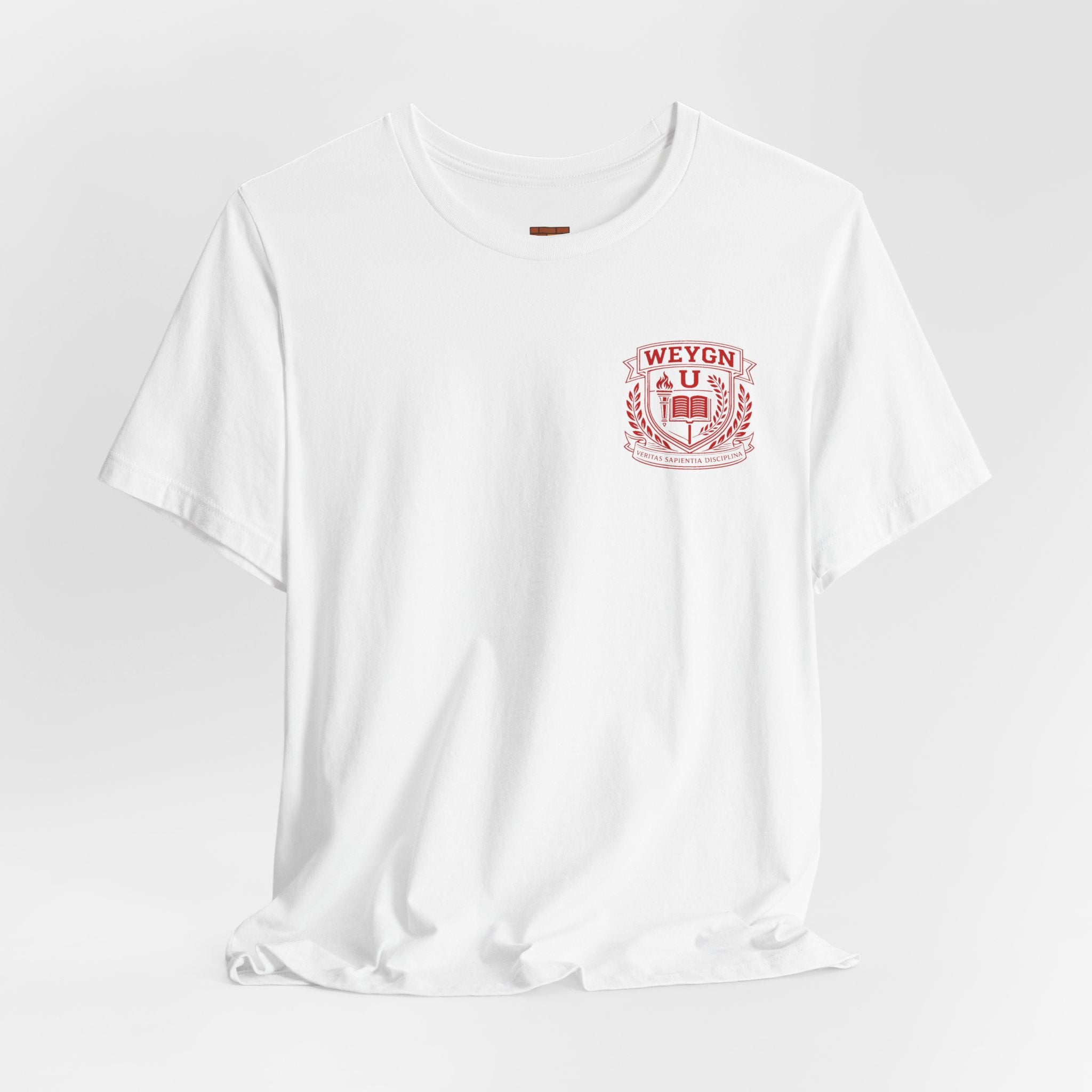 Weygn Crest Pocket Tee —  Vintage Fire Red Logo T‑Shirt (Limited Edition)