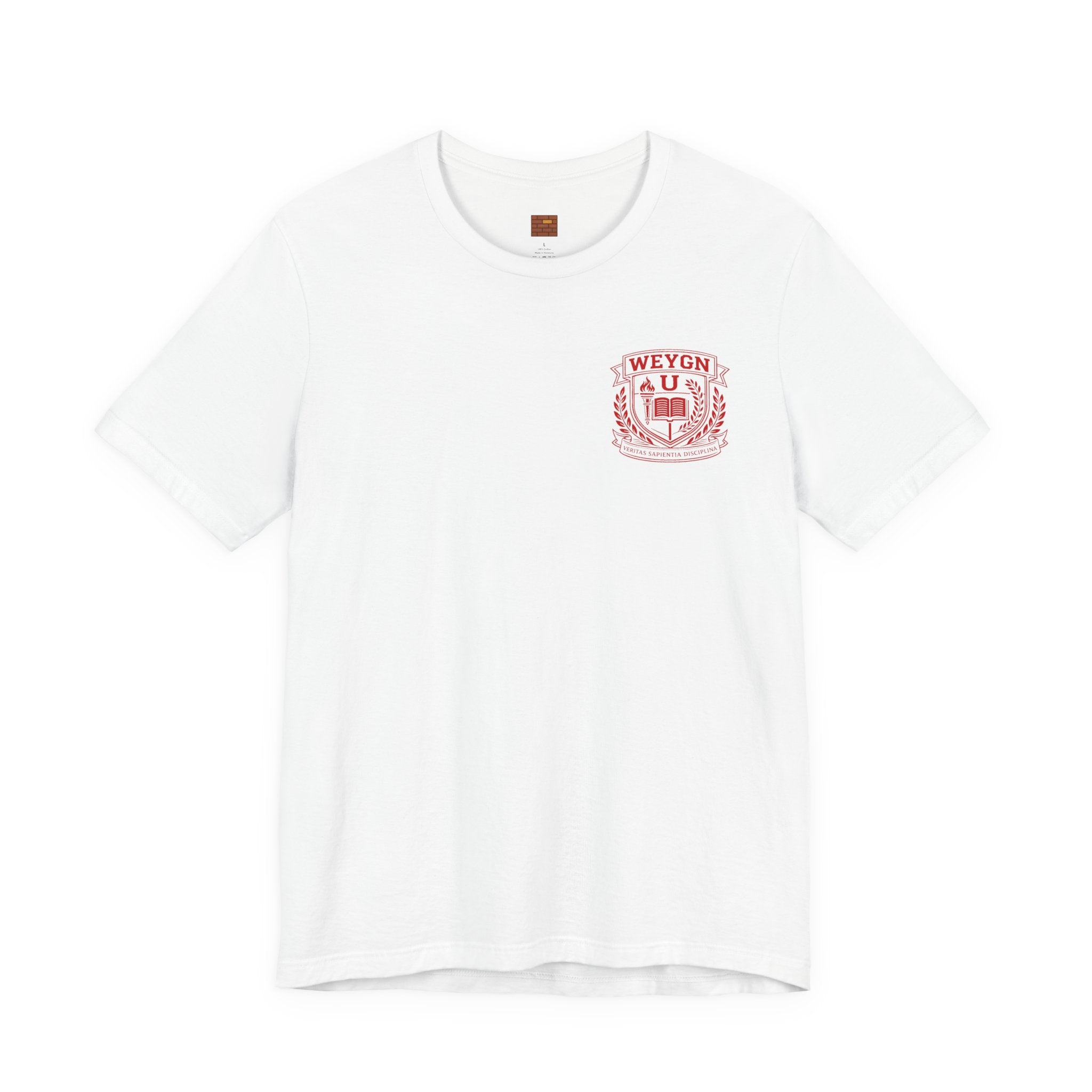 Weygn Crest Pocket Tee —  Vintage Fire Red Logo T‑Shirt (Limited Edition)
