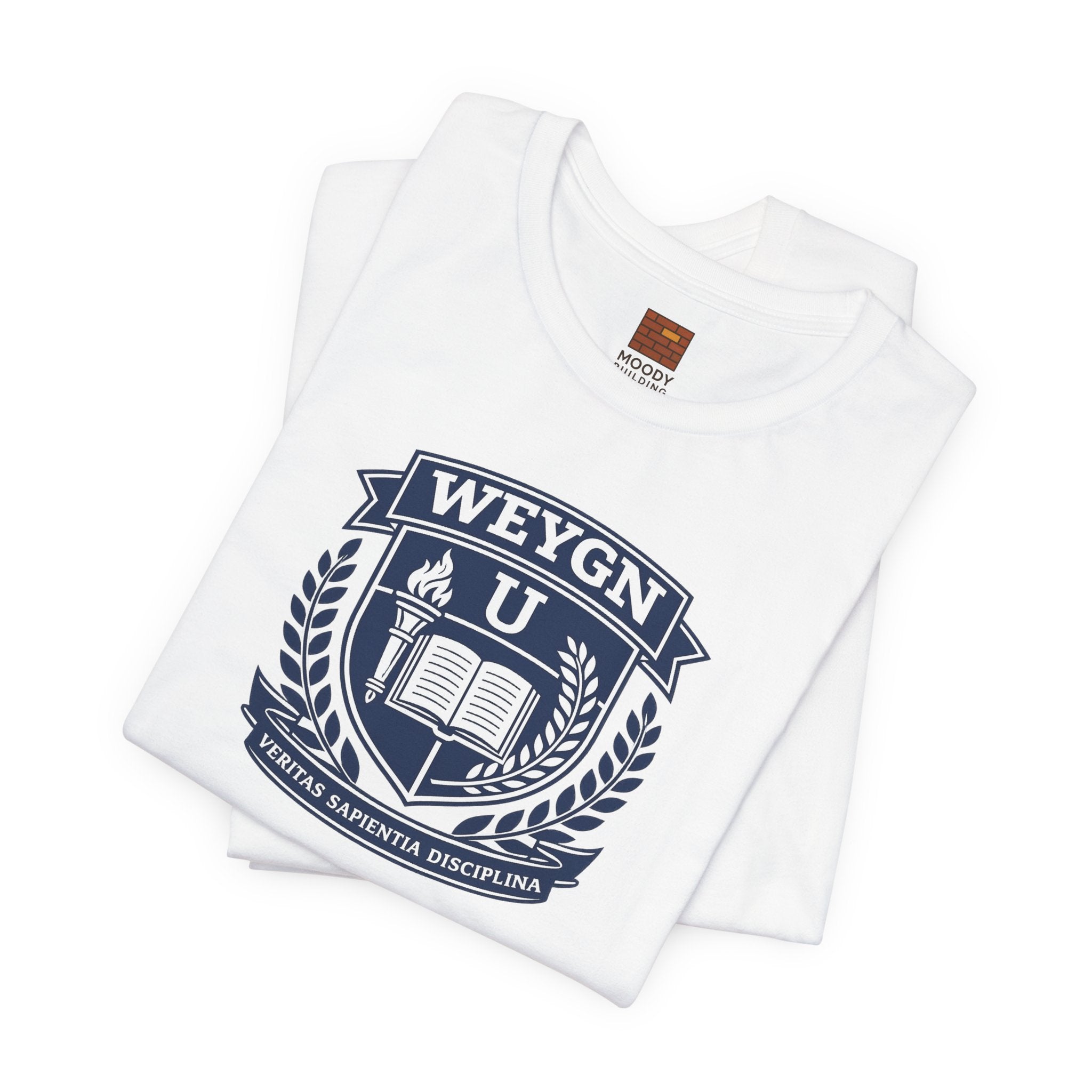 University Crest T-Shirt — Weygn College Emblem Tee